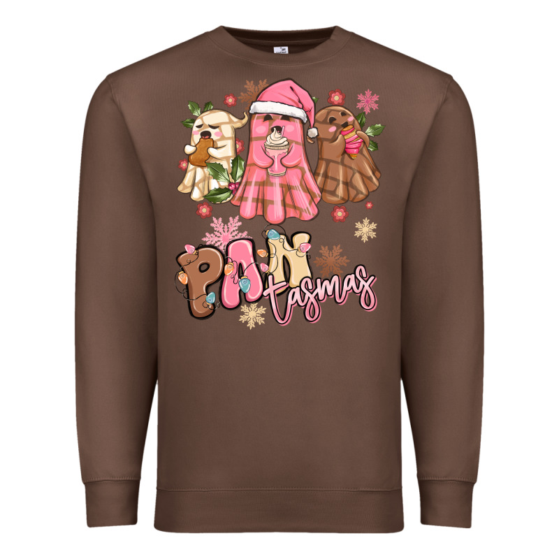 Pantasmas Christmas Mexican Conchas Ghosts Premium Sweatshirt by MaliasSmallBusiness | Teevron