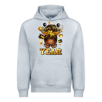 Heather Grey happy new year afro messy bun Urban Hoodie - texasbilliewilder