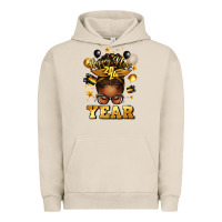 Pigment French Oak happy new year afro messy bun Urban Hoodie - texasbilliewilder