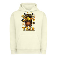 Pigment Pistachio happy new year afro messy bun Urban Hoodie - texasbilliewilder