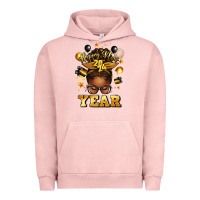 Pigment Salmon happy new year afro messy bun Urban Hoodie - texasbilliewilder