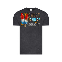 Vintage Black sweet land of liberty Vintage Tee - RacoonDesign