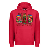 Cardinal with god all things are possible lady of guadalupe Premium Hoodie - Jasminsmagicworld