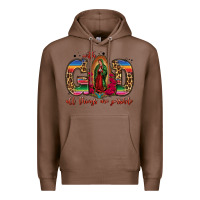 Chestnut with god all things are possible lady of guadalupe Premium Hoodie - Jasminsmagicworld
