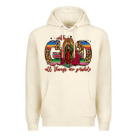 Sandshell with god all things are possible lady of guadalupe Premium Hoodie - Jasminsmagicworld