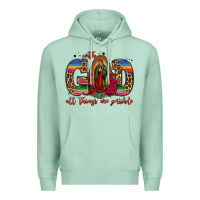 Seafoam with god all things are possible lady of guadalupe Premium Hoodie - Jasminsmagicworld
