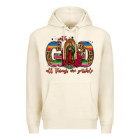 Tofu with god all things are possible lady of guadalupe Premium Hoodie - Jasminsmagicworld
