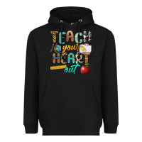 Black teach your heart out Heavyweight Hoodie - NancyCooperArtShop