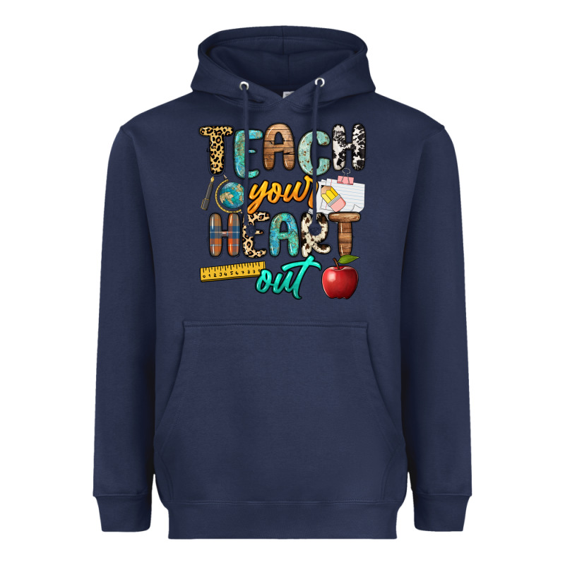 Teach Your Heart Out Heavyweight Hoodie by NancyCooperArtShop | Teevron
