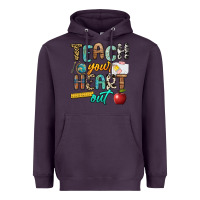 Plum teach your heart out Heavyweight Hoodie - NancyCooperArtShop