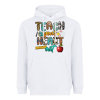 White teach your heart out Heavyweight Hoodie - NancyCooperArtShop