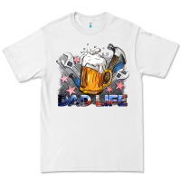 White dad life beer and tools Premium Tee - BarkalooDesign