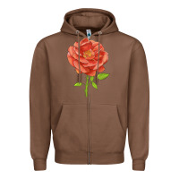 Chestnut all a twitter rose Zipper Hoodie - LillyAllenDesigns