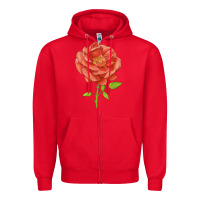 Red all a twitter rose Zipper Hoodie - LillyAllenDesigns