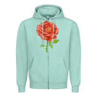 Seafoam all a twitter rose Zipper Hoodie - LillyAllenDesigns