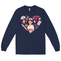 Navy nurse and nurse element heart Long Sleeve Tee - AdoDesignShop