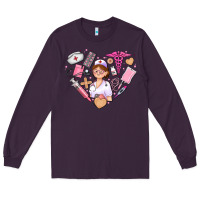 Plum nurse and nurse element heart Long Sleeve Tee - AdoDesignShop