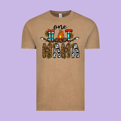 One Hot Mama Vintage Tee Designed By Cowhidedigitalart