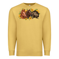 Antique Gold western horses Premium Sweatshirt - MaliasSmallBusiness