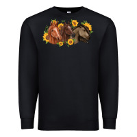 Black western horses Premium Sweatshirt - MaliasSmallBusiness