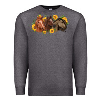 Charcoal Heather western horses Premium Sweatshirt - MaliasSmallBusiness