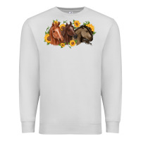 Dove Grey western horses Premium Sweatshirt - MaliasSmallBusiness
