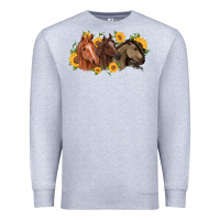 Heather Grey western horses Premium Sweatshirt - MaliasSmallBusiness