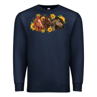 Navy western horses Premium Sweatshirt - MaliasSmallBusiness