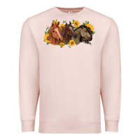 Pale Pink western horses Premium Sweatshirt - MaliasSmallBusiness