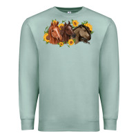 Seafoam western horses Premium Sweatshirt - MaliasSmallBusiness