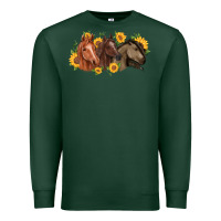Sports Green western horses Premium Sweatshirt - MaliasSmallBusiness