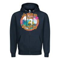 Navy salt water heals everything Zipper Hoodie - Jasminsmagicworld