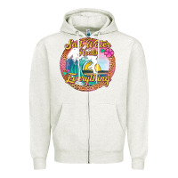Oatmeal Heather salt water heals everything Zipper Hoodie - Jasminsmagicworld
