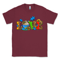Burgundy autism coffee cup with sunflower Classic Tee - AdoDesignShop
