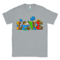 Heather Grey autism coffee cup with sunflower Classic Tee - AdoDesignShop