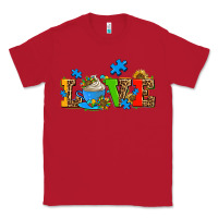 Red autism coffee cup with sunflower Classic Tee - AdoDesignShop
