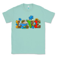 Seafoam autism coffee cup with sunflower Classic Tee - AdoDesignShop