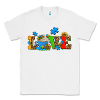 White autism coffee cup with sunflower Classic Tee - AdoDesignShop