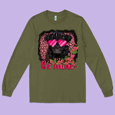 Be Mine Belted Galloway Long Sleeve Tee Designed By Adodesignshop