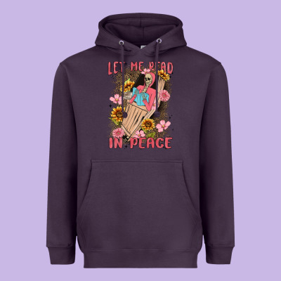 Let Me Read In Peace Heavyweight Hoodie Designed By Maliassmallbusiness