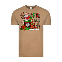 Vintage Coffee fa la la la la christmas santa claus coffee cup Vintage Tee - FaDigitalArtStudio