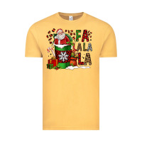 Vintage Mustard fa la la la la christmas santa claus coffee cup Vintage Tee - FaDigitalArtStudio