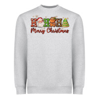 Heather Grey hohoho merry christmas santa coffee cup tree cooki Heavyweight Sweatshirt - FaDigitalArtStudio