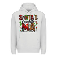 Dove Grey santa's favorite ma medical assistant Premium Hoodie - Jasminsmagicworld