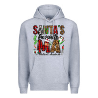 Heather Grey santa's favorite ma medical assistant Premium Hoodie - Jasminsmagicworld