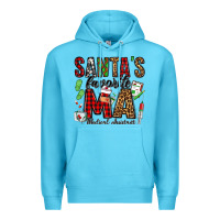 Ocean Blue santa's favorite ma medical assistant Premium Hoodie - Jasminsmagicworld