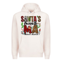 Pale Pink santa's favorite ma medical assistant Premium Hoodie - Jasminsmagicworld