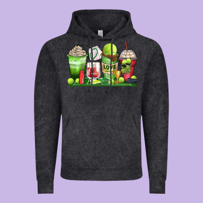Tennis Coffee Cups Vintage Hoodie Designed By Zillion Design Studio