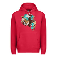 Cardinal cowhide leopard turquoise patch Premium Hoodie - AdoDesignShop
