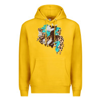 Lemon cowhide leopard turquoise patch Premium Hoodie - AdoDesignShop